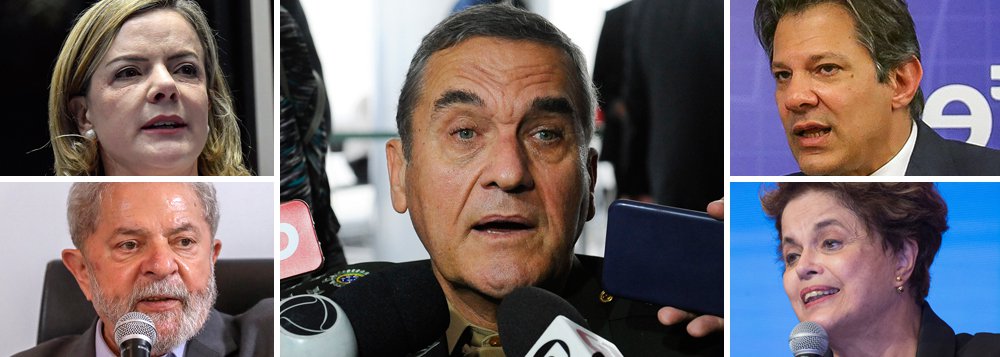 Em nota, PT repudia tutela dos militares sobre a democracia www.brasil247.com - Em nota, PT repudia tutela dos militares sobre a democracia