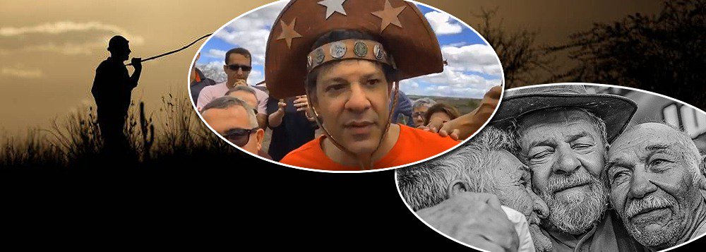 Haddad se transmuta em Lampião para levar adiante mensagem de Lula Haddad se transmuta em Lampião para levar adiante mensagem de Lula
