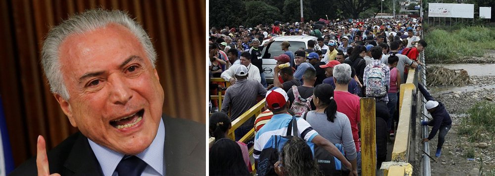 Temer quer limitar entrada de venezuelanos por meio de senhas Temer quer limitar entrada de venezuelanos por meio de senhas