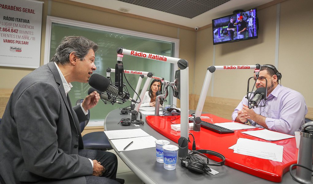 'Estou aqui pra fazer chegar as propostas de Lula ao povo', diz Haddad (Foto: Ricardo Stuckert) 'Estou aqui pra fazer chegar as propostas de Lula ao povo', diz Haddad