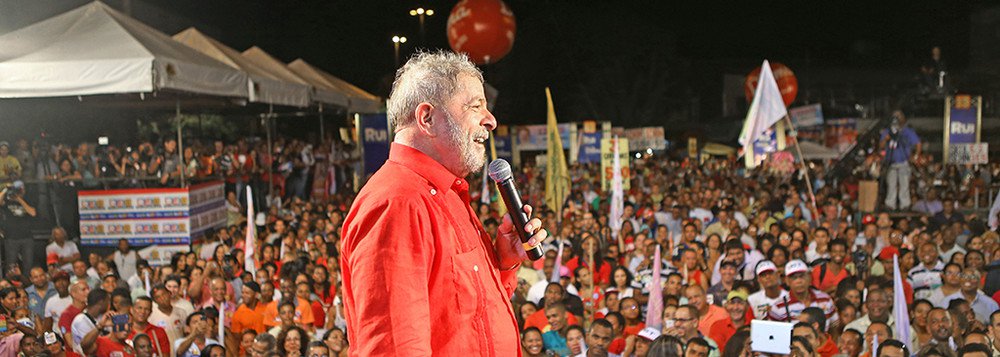 Lula já teria hoje 54 milhões de votos Lula já teria hoje 54 milhões de votos