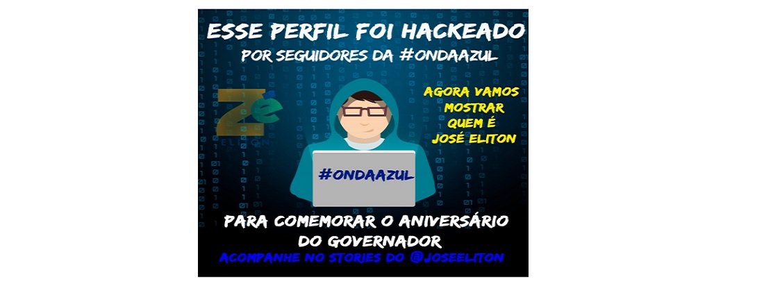Acabou o suspense: seguidores da #OndaAzul45 hackeam redes sociais de Zé Eliton e comandam postagens Acabou o suspense: seguidores da #OndaAzul45 hackeam redes sociais de Zé Eliton e comandam postagens