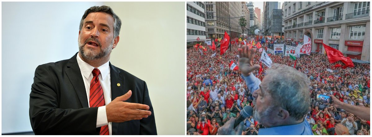 ‘Juízes desonestos tentam expulsar Lula do jogo, mas vão perder’ (Foto: Esq.: Fabio Pozzebom - ABR / Dir.: Stuckert) ‘Juízes desonestos tentam expulsar Lula do jogo, mas vão perder’