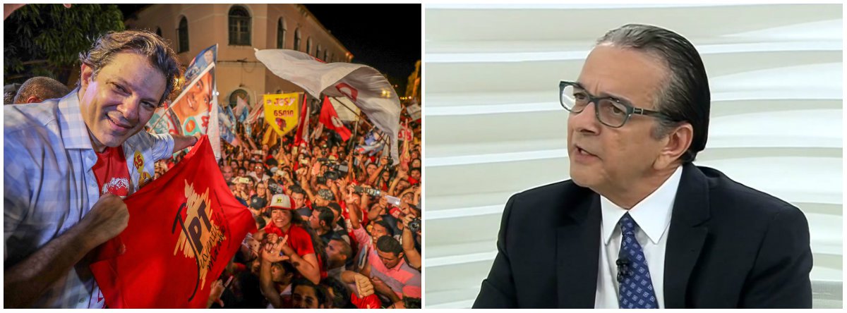 Analista político vê crescimento de Haddad nas pesquisas (Foto: Esq.: Stuckert / Dir.: Reprodução) Analista político vê crescimento de Haddad nas pesquisas
