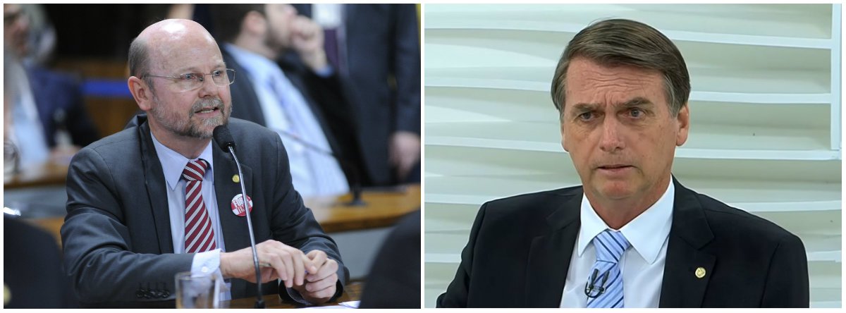 ‘Bolsonaro foge do confronto das ideias como o diabo foge da cruz’ (Foto: Esq.: Alex Ferreira - Câmara / Dir.: Reprodução) ‘Bolsonaro foge do confronto das ideias como o diabo foge da cruz’
