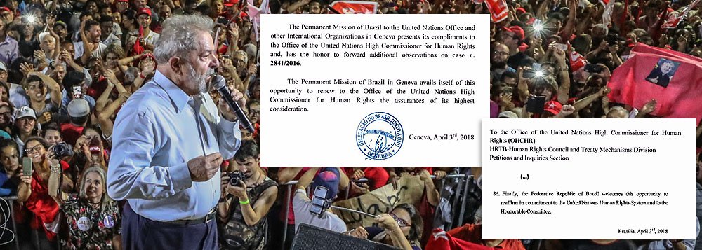Em documento, Brasil reconhece a competência do Comitê da ONU Em documento, Brasil reconhece a competência do Comitê da ONU