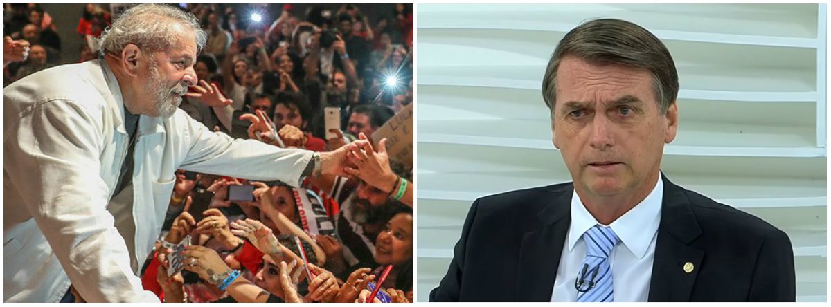 Datafolha: Lula lidera entre os mais pobres e Bolsonaro entre os mais ricos (Foto: Esq.: Stuckert / Dir.: Bolsonaro) Datafolha: Lula lidera entre os mais pobres e Bolsonaro entre os mais ricos