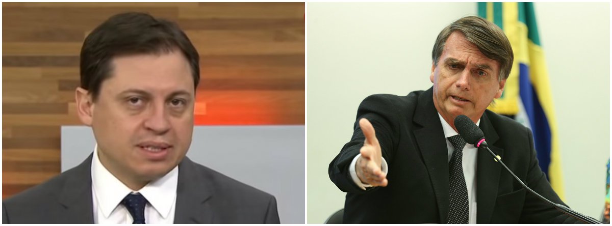 Camarotti: elevada rejeição de Bolsonaro impõe limite para o candidato no 2° turno (Foto: Esq.: Reprodução / Dir.: Marcelo Camargo - ABR) Camarotti: elevada rejeição de Bolsonaro impõe limite para o candidato no 2° turno