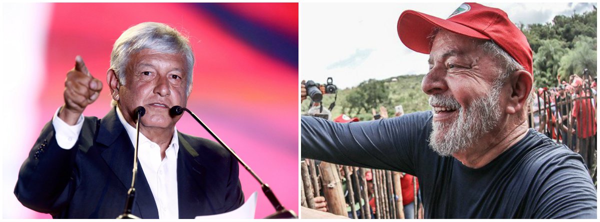 Eleição pode produzir geopolítica de sonho: Obrador no México, Lula no Brasil (Foto: Esq.: Garrido - Reuters / Dir.: Stuckert) Eleição pode produzir geopolítica de sonho: Obrador no México, Lula no Brasil