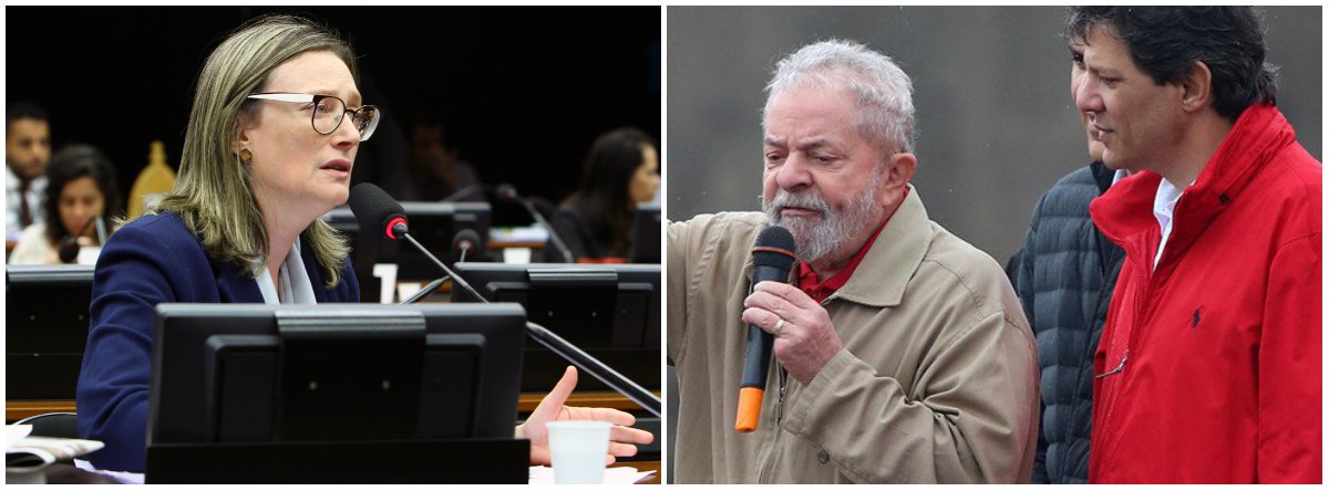 Maria do Rosário: programa de Lula e Haddad visa proteger trabalhadores (Foto: Esq.: Billy Boss - Câmara / Dir.: Paulo Pinto - Ag. PT) Maria do Rosário: programa de Lula e Haddad visa proteger trabalhadores