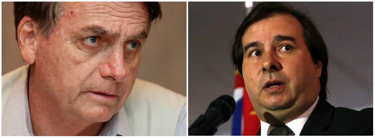 Bolsonaro quer derrubar Maia (Foto: Esq.: Isac Nóbrega - PR ) Bolsonaro quer derrubar Maia