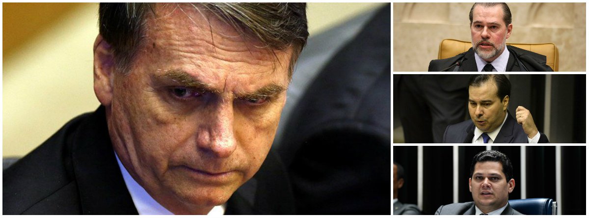 Bolsonaro quer pacto para submeter outros poderes (Foto: Esq.: Adriano Machado - Reuters / Dir.: embaixo (Marcos Oliveira - Ag. Senado)) Bolsonaro quer pacto para submeter outros poderes
