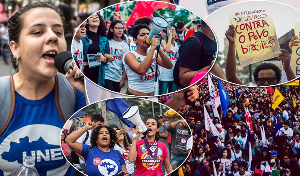 Manifestação estudantil contra Bolsonaro Manifestação estudantil contra Bolsonaro