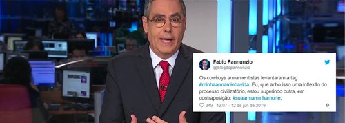 Fabio Pannuzio critica ‘inflexão civilizatória’ após hashtag pró-armas Fabio Pannuzio critica ‘inflexão civilizatória’ após hashtag pró-armas