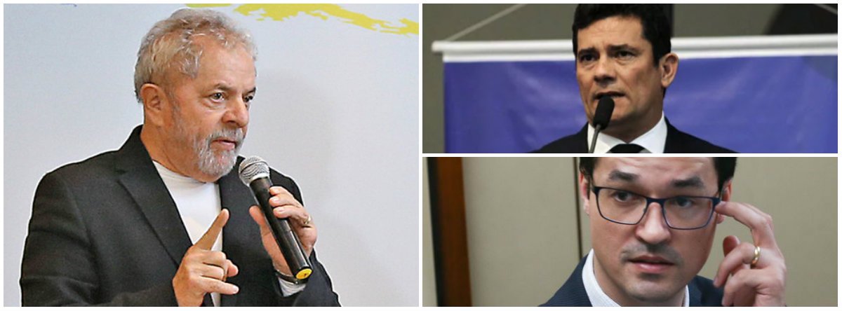 Lula propõe debate com Moro e Dallagnol (Foto: Esq.: Stuckert / Dir.: embaixo (Fabio Pozzebom - ABR)) Lula propõe debate com Moro e Dallagnol