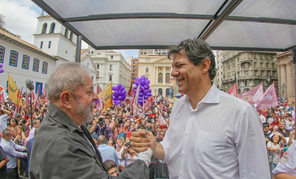 Haddad: Lula tem a esperança sólida de que a verdade vencerá (Foto: Ricardo Stuckert) Haddad: Lula tem a esperança sólida de que a verdade vencerá