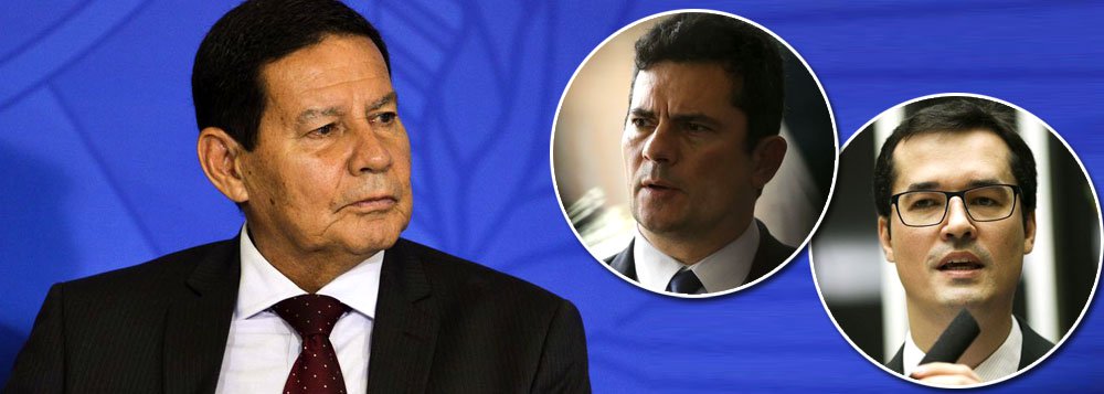 Mourão diz que leva Moro e Dallagnol para a guerra Mourão diz que leva Moro e Dallagnol para a guerra