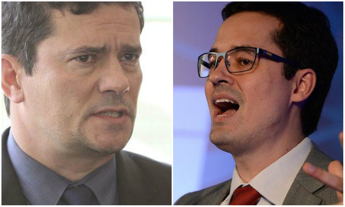Moro e Dallagnol, um casal nunca visto antes (Foto: Esq.: ABR / Dir.: Fernando Frazão - ABR) Moro e Dallagnol, um casal nunca visto antes