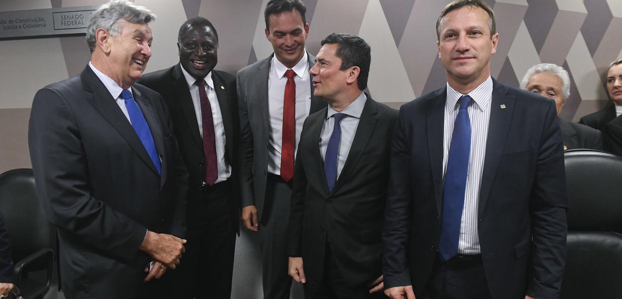 Sérgio Moro presta depoimento na Comissão de Constituição e Justiça do Senado sobre vazamentos do The Intercept (Foto: Jefferson Rudy) Sérgio Moro presta depoimento na Comissão de Constituição e Justiça do Senado sobre vazamentos do The Intercept