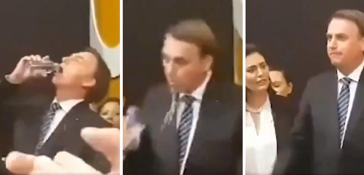 bolsonaro baba agua (Foto: Reprodução) bolsonaro baba agua