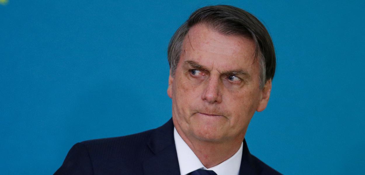 Brazil's President Jair Bolsonaro attends a ceremony for the presentation of the 2nd phase of the advertising campaign of the pension reform bill at the Planalto Palace in Brasilia, Brazil May 20, 2019. REUTERS/Adriano Machado (Foto: ADRIANO MACHADO - REUTERS) Brazil's President Jair Bolsonaro attends a ceremony for the presentation of the 2nd phase of the advertising campaign of the pension reform bill at the Planalto Palace in Brasilia, Brazil May 20, 2019. REUTERS/Adriano Machado
