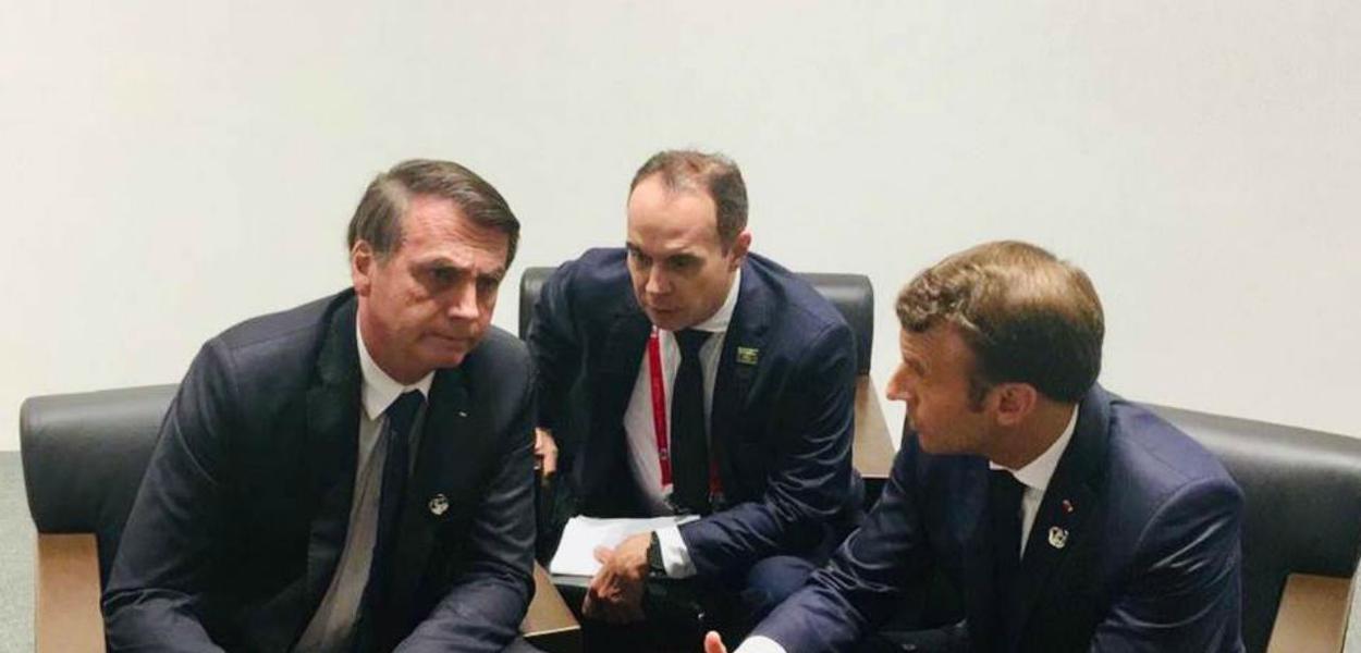 Bolsonaro e Macron Bolsonaro e Macron