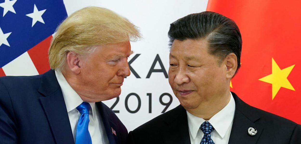 Donald Trump dos Estados Unidos e Xi Jinping da China (Foto: REUTERS / KEVIN LAMARQUE) Donald Trump dos Estados Unidos e Xi Jinping da China