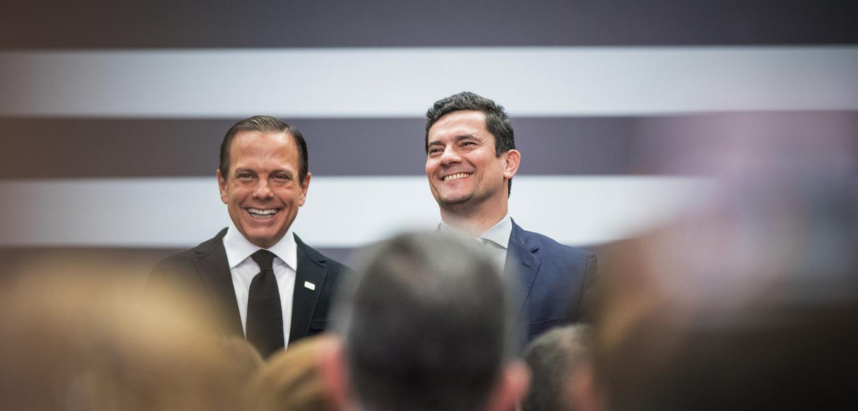 São Paulo - governador do Estado João Doria com o Ministro Sérgio Moro. (Foto: Luis Blanco/GOVESP) São Paulo - governador do Estado João Doria com o Ministro Sérgio Moro.