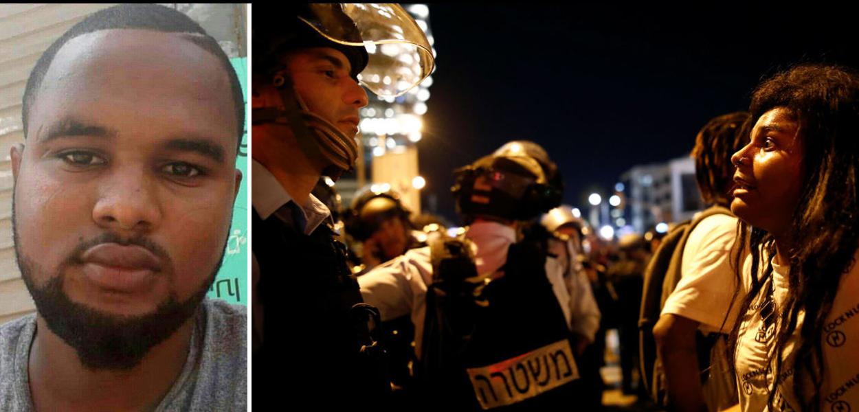Soloman Tekah, adolescente etíope assassinado em Israel (Foto: Reuters e Reprodução Facebook) Soloman Tekah, adolescente etíope assassinado em Israel