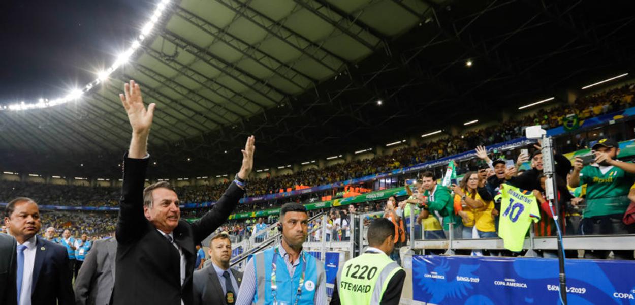 (Belo Horizonte - MG, 02/07/2019) Presidente da República, Jair Bolsonaro durante partida de futebol Brasil e Argentina.\rFoto: Carolina Antunes/PR (Foto: Carolina Antunes) (Belo Horizonte - MG, 02/07/2019) Presidente da República, Jair Bolsonaro durante partida de futebol Brasil e Argentina.\rFoto: Carolina Antunes/PR