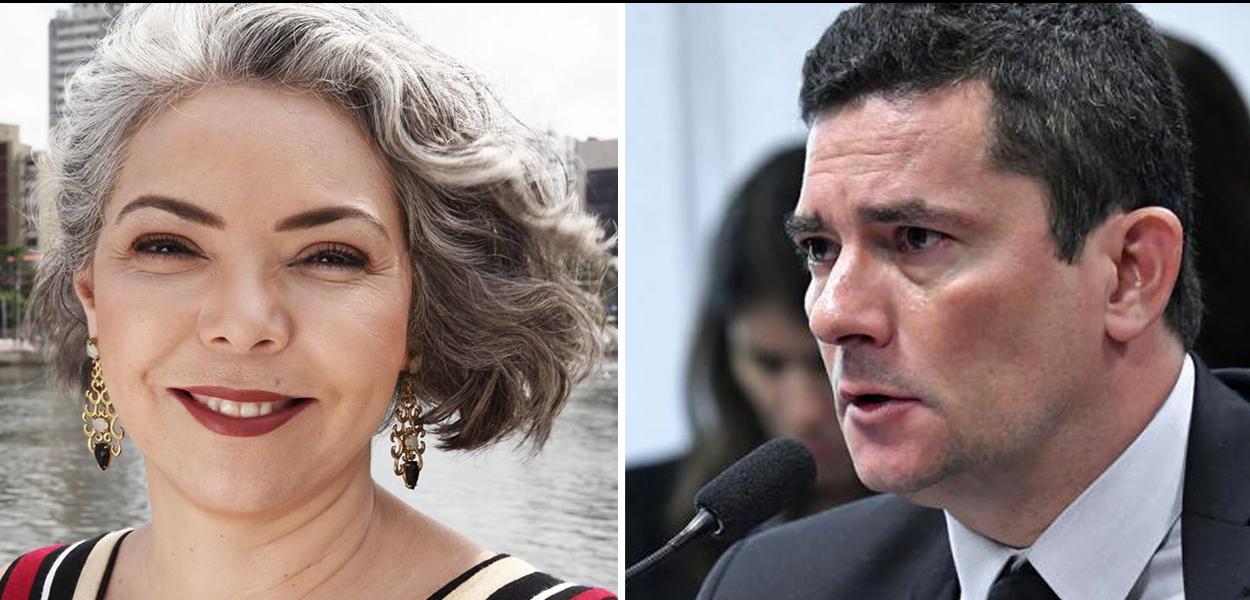 Professora Liana Cirne Lins e Sérgio Moro Professora Liana Cirne Lins e Sérgio Moro