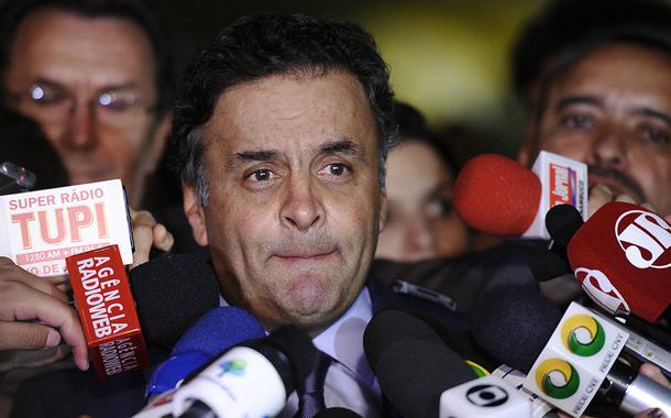 Aécio Neves concede entrevista (Foto: Edilson Rodrigues/Agência Senado) Aécio Neves concede entrevista