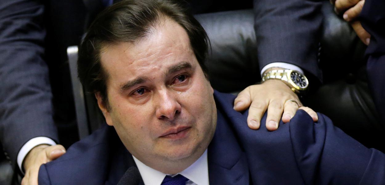 Presidente da Câmara dos Deputados, Rodrigo Maia, se emociona durante votação da reforma da Previdência (Foto: REUTERS/Adriano Machado) Presidente da Câmara dos Deputados, Rodrigo Maia, se emociona durante votação da reforma da Previdência