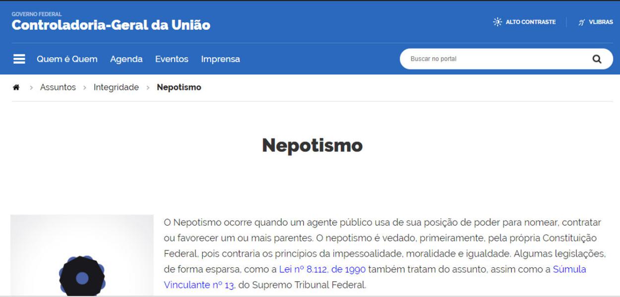 CGU nepotismo CGU nepotismo