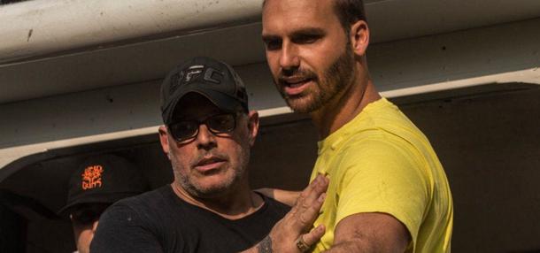 Alexandre Frota diz a Eduardo Bolsonaro que vai botar “fogo” no PSL (Foto: Reprodução) Alexandre Frota diz a Eduardo Bolsonaro que vai botar “fogo” no PSL