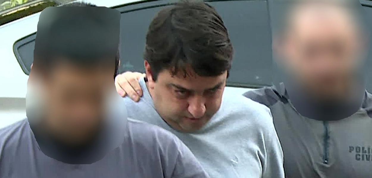 Bruno Pupe Cancella, um dos presos em operação contra a milícia, chega à Cidade da Polícia (Foto: Reprodução/GloboNews) Bruno Pupe Cancella, um dos presos em operação contra a milícia, chega à Cidade da Polícia