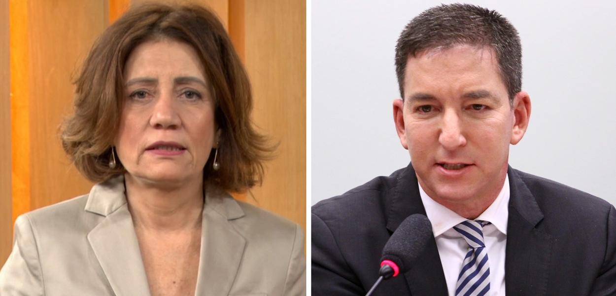 Miriam Leitão e Glenn Greenwald (Foto: Reprodução | Senado) Miriam Leitão e Glenn Greenwald