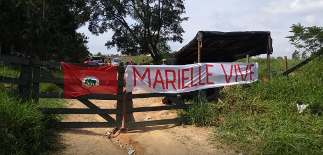 Acampamento Marielle Vive abriga mais de mil famílias (Foto: Esquerda Online) Acampamento Marielle Vive abriga mais de mil famílias