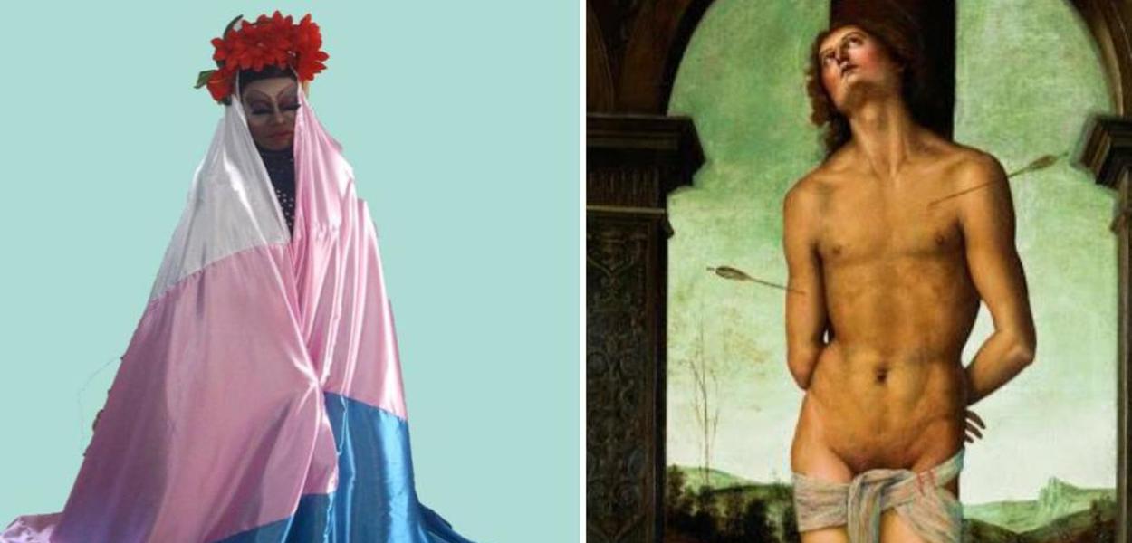 Imagens de Nossa Senhora dos Travestis e São Sebastião (Foto: Reprodução) Imagens de Nossa Senhora dos Travestis e São Sebastião