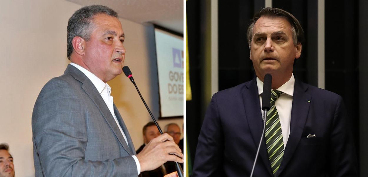 Rui Costa e Jair Bolsonaro (Foto: Mateus Pereira/GOVBA | Marcos Corrêa/PR) Rui Costa e Jair Bolsonaro