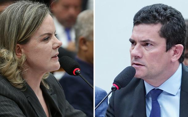 Presidente nacional do PT, Gleisi Hoffmann, e Sérgio Moro (Foto: Divulgação) Presidente nacional do PT, Gleisi Hoffmann, e Sérgio Moro