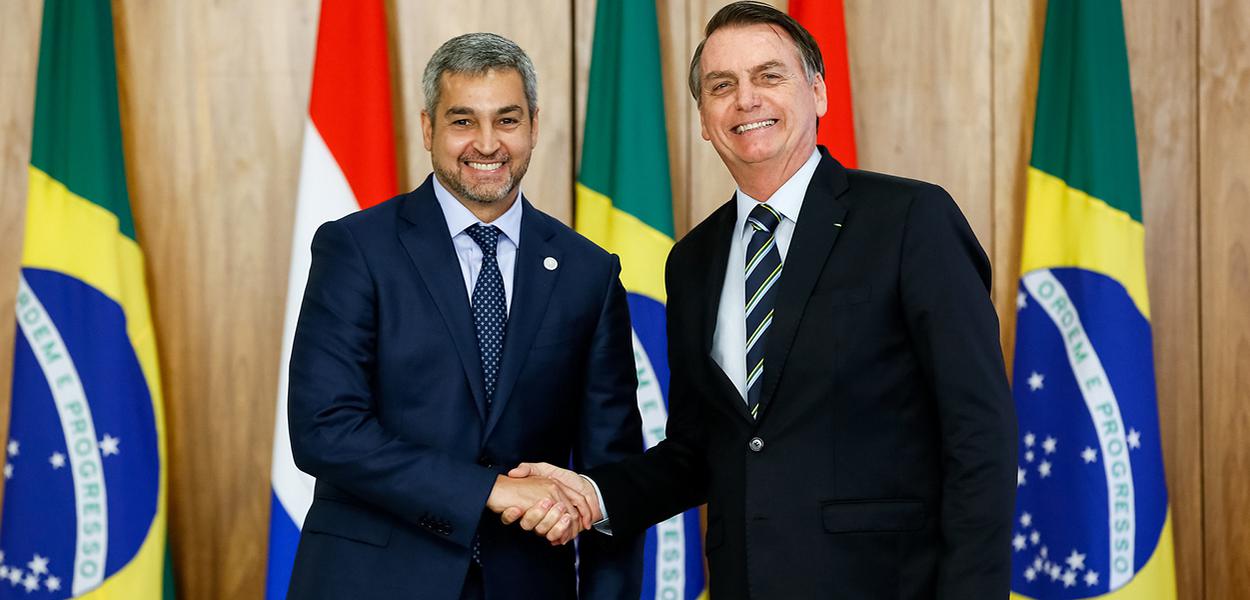 Jair Bolsonaro e o Presidente da República do Paraguai, Mario Abdo Benítez. (Foto: Alan Santos/PR) Jair Bolsonaro e o Presidente da República do Paraguai, Mario Abdo Benítez.