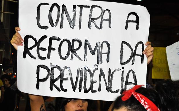 Manifestação contra a reforma da previdência. (Foto: José Melo / Estudantes NINJA) Manifestação contra a reforma da previdência.