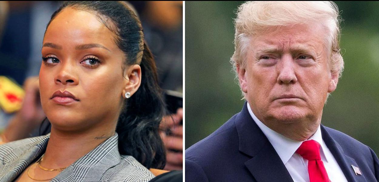 Cantora Rihanna e Donald Trump Cantora Rihanna e Donald Trump