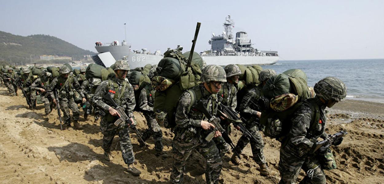 Manobras militares EUA-Coreia do Sul (Foto: Sputnik) Manobras militares EUA-Coreia do Sul