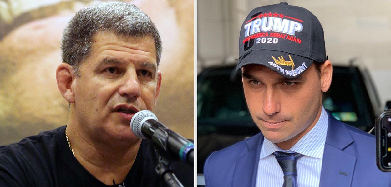 Gustavo Bebianno e Eduardo Bolsonaro (Foto: Reuters) Gustavo Bebianno e Eduardo Bolsonaro