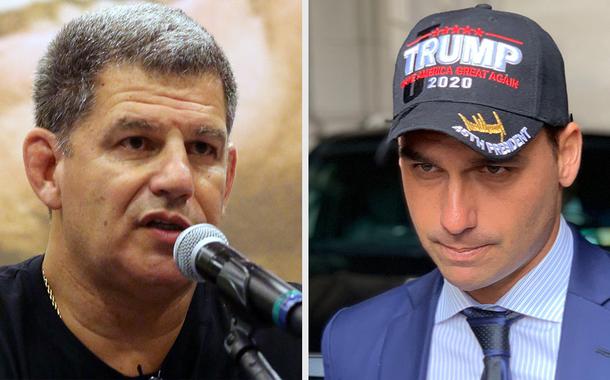 Gustavo Bebianno e Eduardo Bolsonaro (Foto: Reuters) Gustavo Bebianno e Eduardo Bolsonaro
