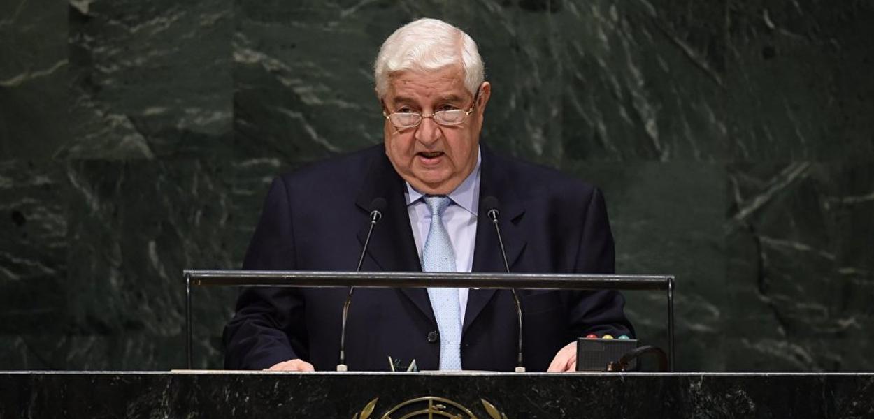 Walid Muallem, chanceler sírio (Foto: Sputnik) Walid Muallem, chanceler sírio