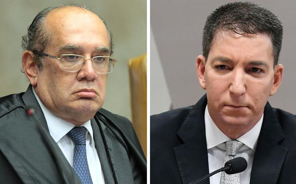 Gilmar Mendes e Glenn Greenwald (Foto: STF | Senado) Gilmar Mendes e Glenn Greenwald