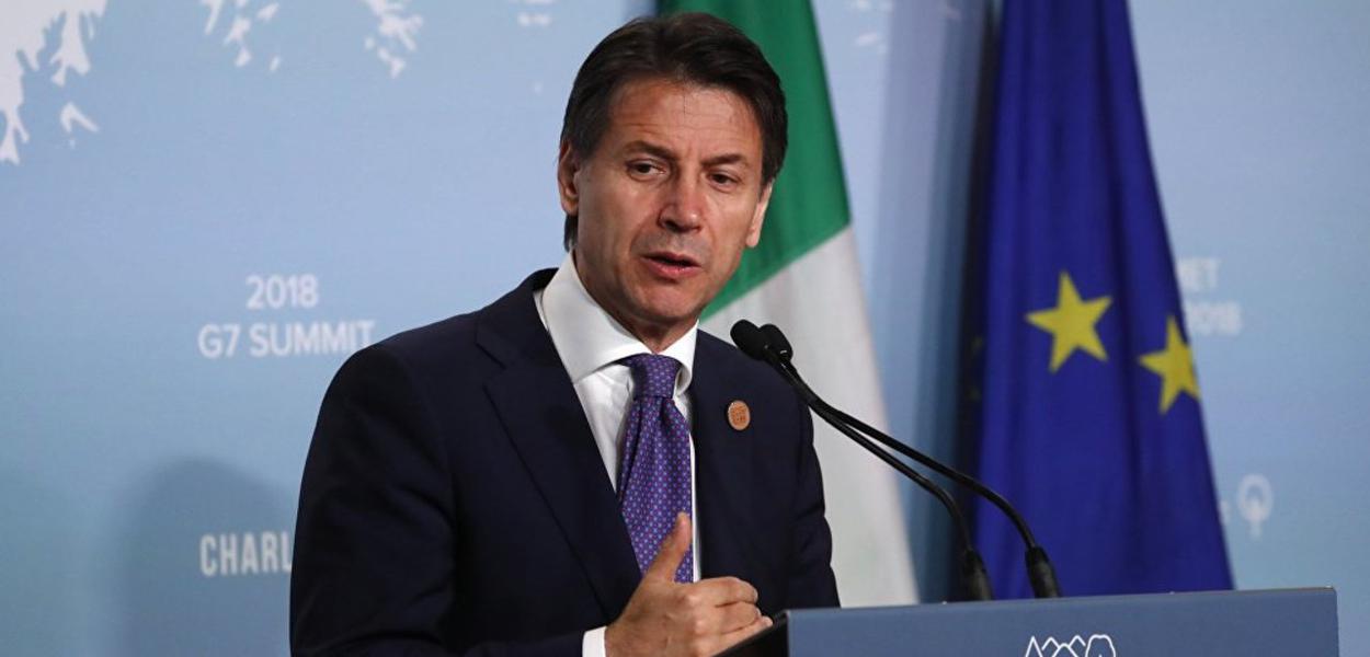Giuseppe Conte, primeiro-ministro italiano (Foto: Sputnik) Giuseppe Conte, primeiro-ministro italiano
